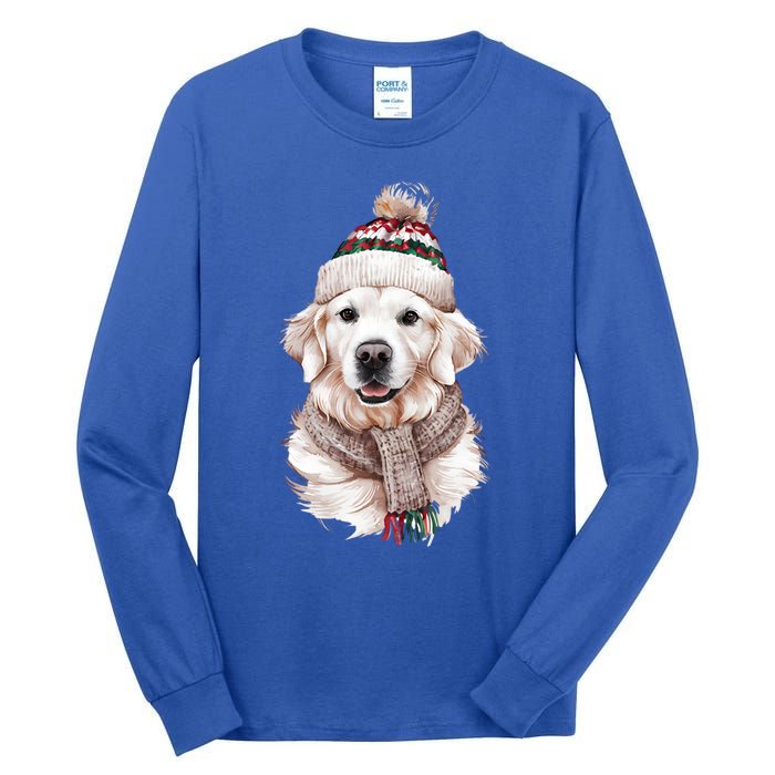 White English Cream Golden Retriever Mom Dog Puppy Christmas Gift Tall Long Sleeve T-Shirt