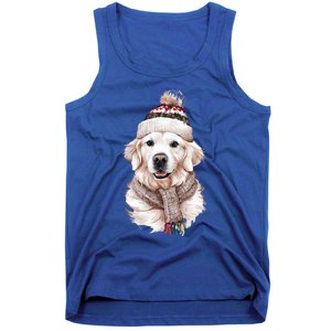 White English Cream Golden Retriever Mom Dog Puppy Christmas Gift Tank Top