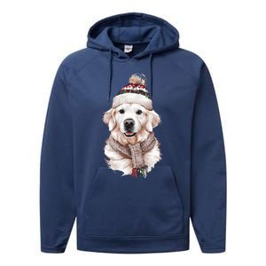 White English Cream Golden Retriever Mom Dog Puppy Christmas Gift Performance Fleece Hoodie