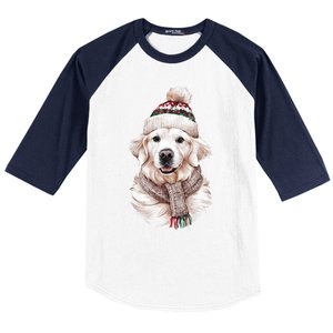 White English Cream Golden Retriever Mom Dog Puppy Christmas Gift Baseball Sleeve Shirt