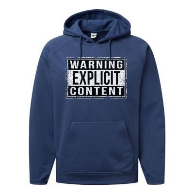 Warning Explicit Content Grungy Version Cute Gift Performance Fleece Hoodie