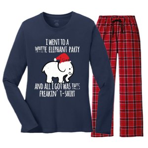 White Elephant Christmas Fun Gift Exchange Contest Women's Long Sleeve Flannel Pajama Set 