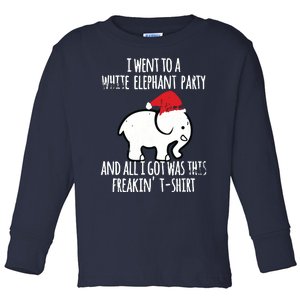 White Elephant Christmas Fun Gift Exchange Contest Toddler Long Sleeve Shirt