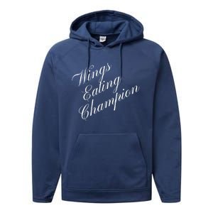 Wings Eating Champion Competitive Food Eating Contest Meaningful Gift Performance Fleece Hoodie