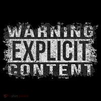 Warning Explicit Content Distressed Look Poster