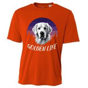 White English Cream Golden Retriever Simply Golden Gift Cooling Performance Crew T-Shirt