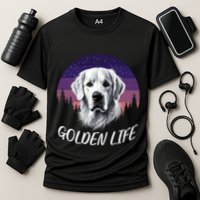 White English Cream Golden Retriever Simply Golden Gift Cooling Performance Crew T-Shirt