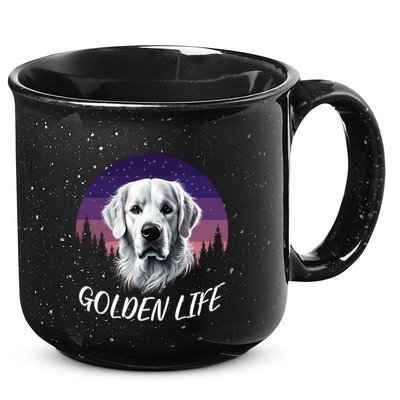 White English Cream Golden Retriever Simply Golden Gift 15oz Campfire Ceramic Mug