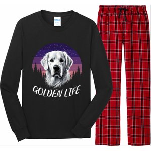 White English Cream Golden Retriever Simply Golden Gift Long Sleeve Pajama Set