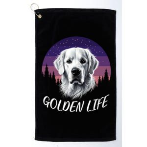 White English Cream Golden Retriever Simply Golden Gift Platinum Collection Golf Towel