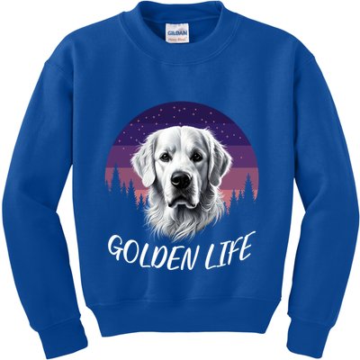 White English Cream Golden Retriever Simply Golden Gift Kids Sweatshirt
