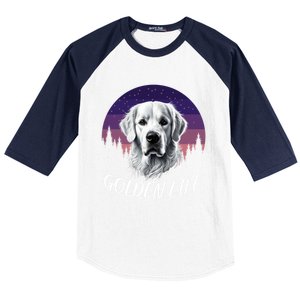 White English Cream Golden Retriever Simply Golden Gift Baseball Sleeve Shirt