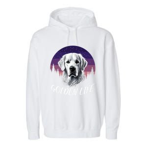 White English Cream Golden Retriever Simply Golden Gift Garment-Dyed Fleece Hoodie