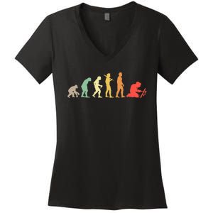 Welder Evolution Craftsman Welding Profession Welders Gift Women's V-Neck T-Shirt