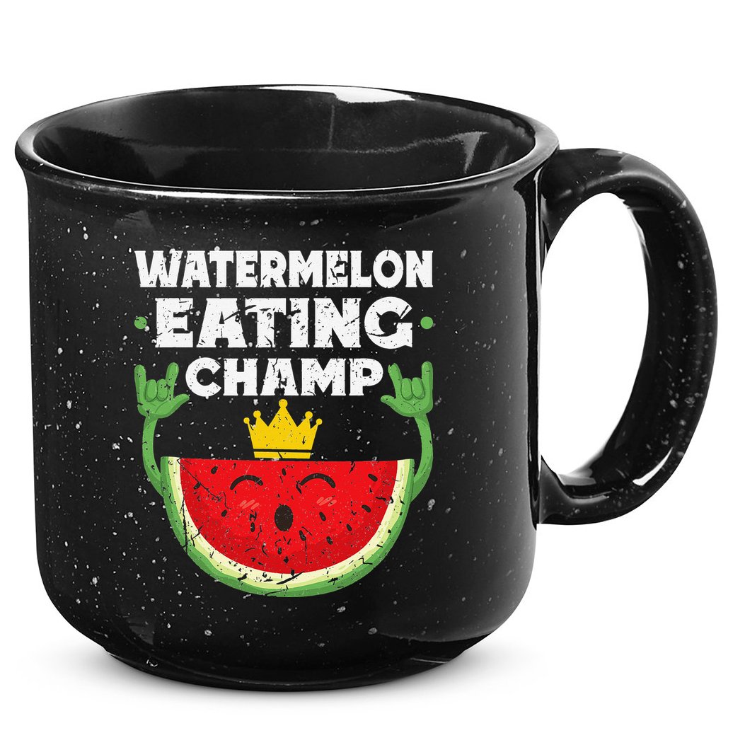 Watermelon Eating Champ Summer Eating Contest Festival 15oz Campfire Ceramic Mug