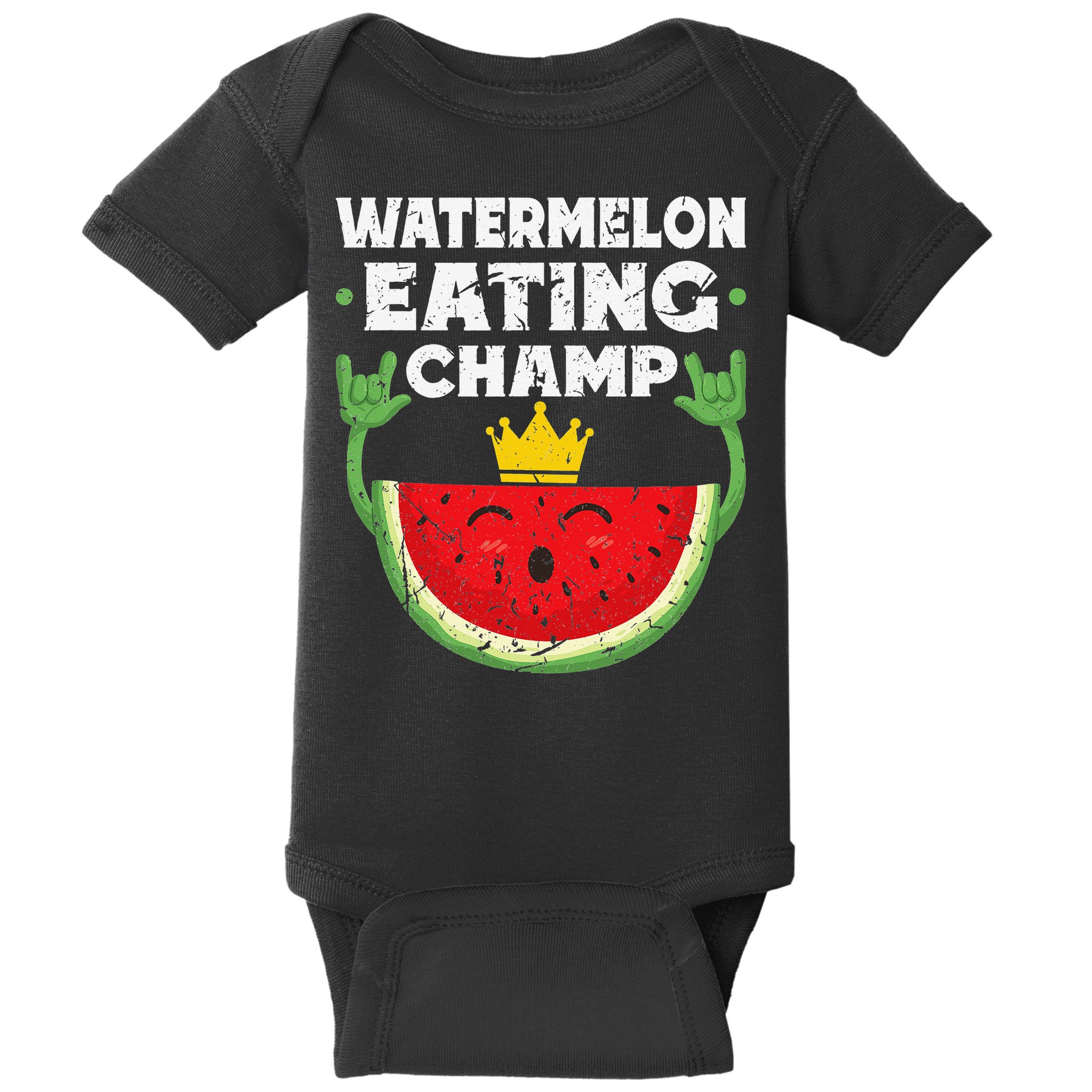 Watermelon Eating Champ Summer Eating Contest Festival Baby Bodysuit
