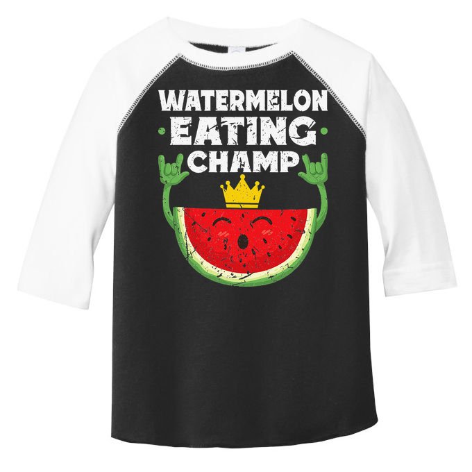 Watermelon Eating Champ Summer Eating Contest Festival Toddler Fine Jersey T-Shirt