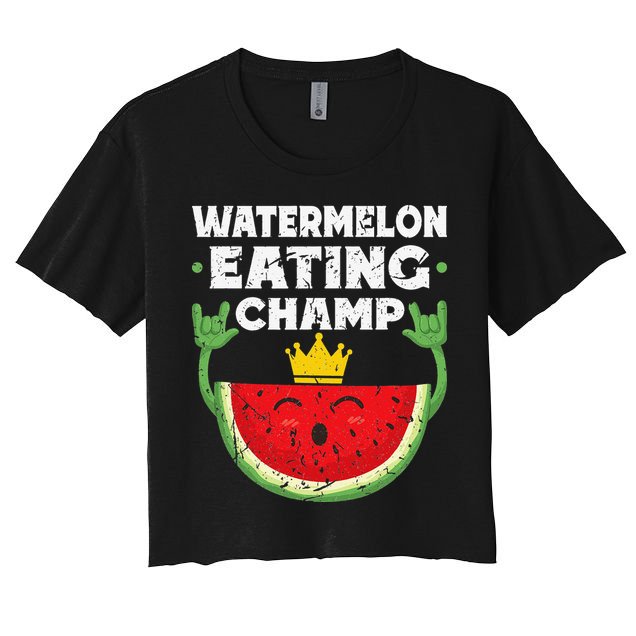 Watermelon Eating Champ Summer Eating Contest Festival Crop Top