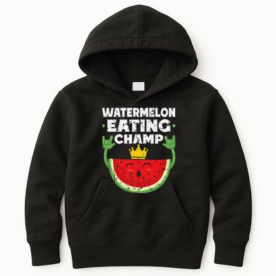 Watermelon Eating Champ Summer Eating Contest Festival Kids Hoodie