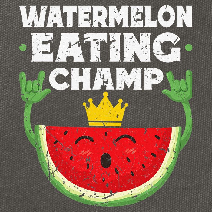 Watermelon Eating Champ Summer Eating Contest Festival Cotton Canvas Backpack