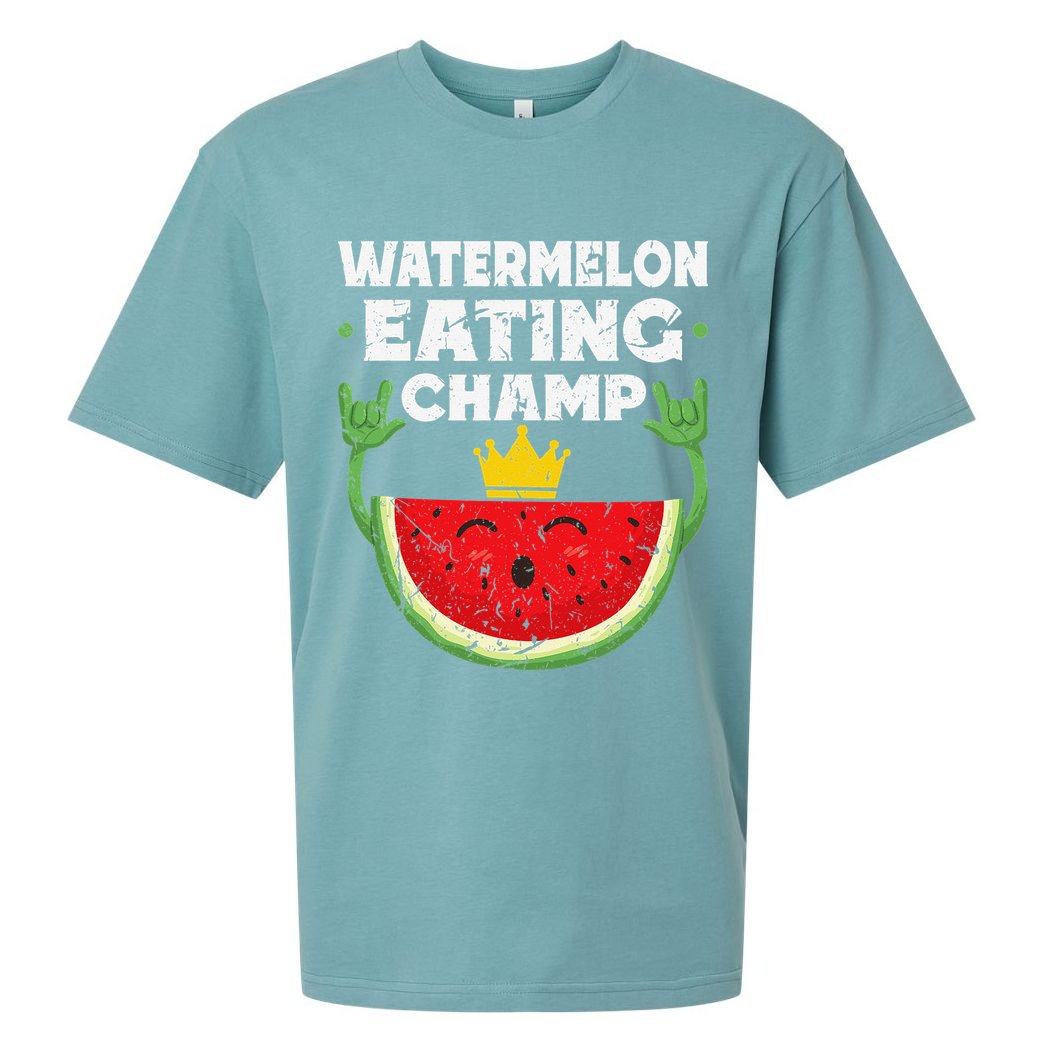 Watermelon Eating Champ Summer Eating Contest Festival Sueded Cloud Jersey T-Shirt