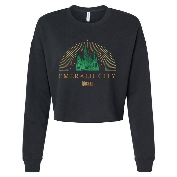 Wicked Emerald City Cropped Pullover Crew