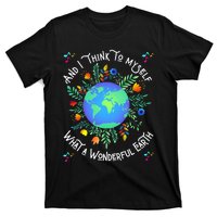 Wonderful Earth Cute Groovy Earth Day Retro Tie Dye Earth T-Shirt