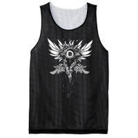 Weirdcore Eyeball Dark Pastel Goth Halloween Eyeball Wings Mesh Reversible Basketball Jersey Tank