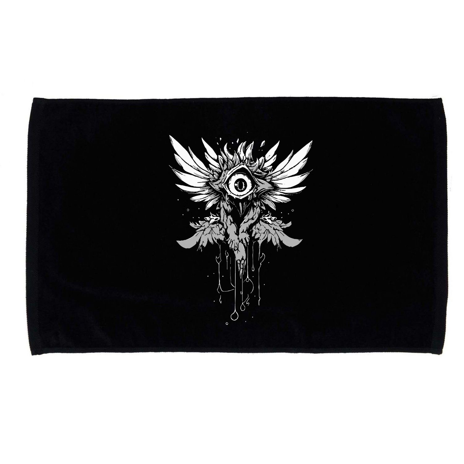 Weirdcore Eyeball Dark Pastel Goth Halloween Eyeball Wings Microfiber Hand Towel