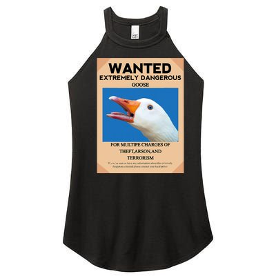 WANTED EXTREMELY DANGEROUS GOOSE UNTITLED GOOSE MEME HONK Women’s Perfect Tri Rocker Tank