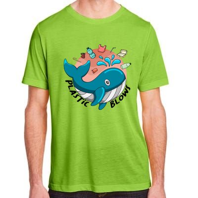 Whale Earth Day Plastic Blows Recycling Awareness Meaningful Gift Adult ChromaSoft Performance T-Shirt