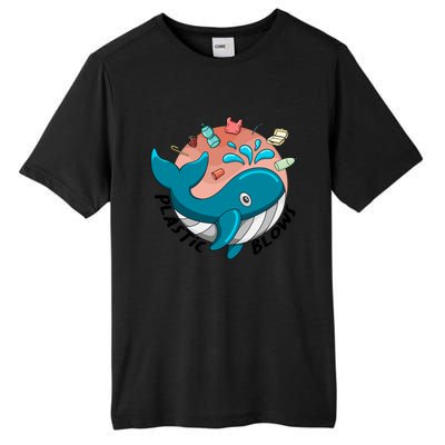 Whale Earth Day Plastic Blows Recycling Awareness Meaningful Gift Tall Fusion ChromaSoft Performance T-Shirt