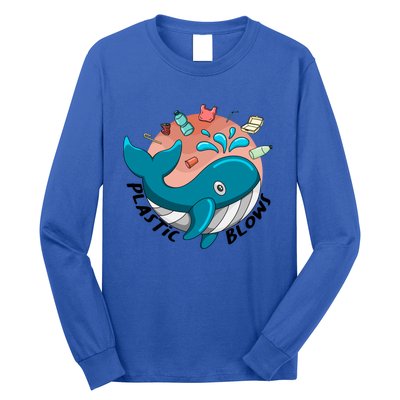 Whale Earth Day Plastic Blows Recycling Awareness Meaningful Gift Long Sleeve Shirt