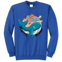 Whale Earth Day Plastic Blows Recycling Awareness Meaningful Gift Sweatshirt