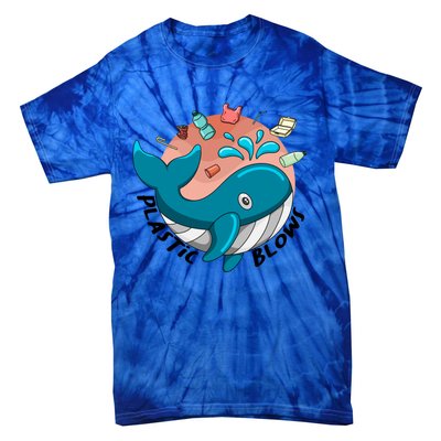 Whale Earth Day Plastic Blows Recycling Awareness Meaningful Gift Tie-Dye T-Shirt