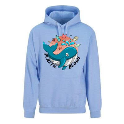 Whale Earth Day Plastic Blows Recycling Awareness Meaningful Gift Unisex Surf Hoodie