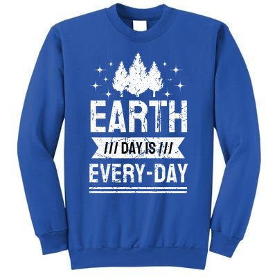 World Earth Day Is Everyday Conservation Planet Vintage Gift Sweatshirt