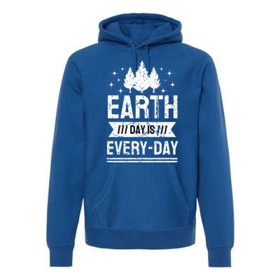 World Earth Day Is Everyday Conservation Planet Vintage Gift Premium Hoodie