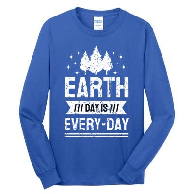 World Earth Day Is Everyday Conservation Planet Vintage Gift Tall Long Sleeve T-Shirt