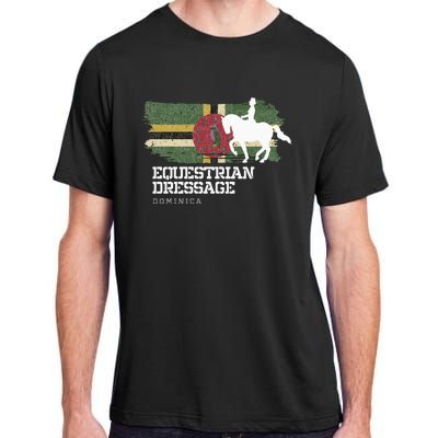 Wo Equestrian Dressage Dominica Horse Rider Adult ChromaSoft Performance T-Shirt