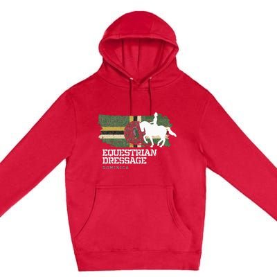 Wo Equestrian Dressage Dominica Horse Rider Premium Pullover Hoodie