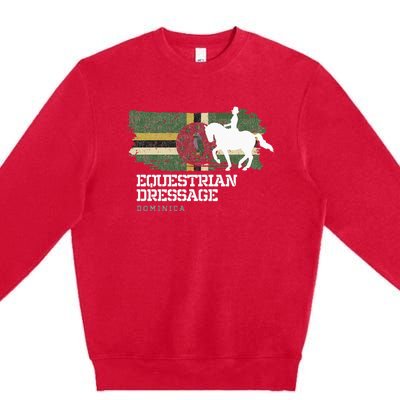 Wo Equestrian Dressage Dominica Horse Rider Premium Crewneck Sweatshirt