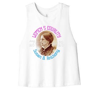 Women's Equality Day Aug. 26 Right To Vote Susan B. Anthony Women's Racerback Cropped Tank