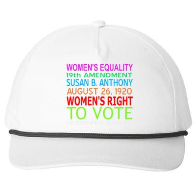 Women's Equality Day Right To Vote Susan B. Anthony Funny Snapback Five-Panel Rope Hat