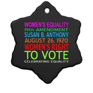 Women's Equality Day Right To Vote Susan B. Anthony Funny Ceramic Star Ornament