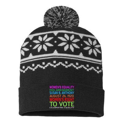 Women's Equality Day Right To Vote Susan B. Anthony Funny USA-Made Snowflake Beanie