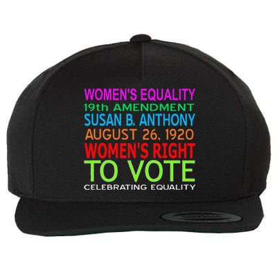 Women's Equality Day Right To Vote Susan B. Anthony Funny Wool Snapback Cap