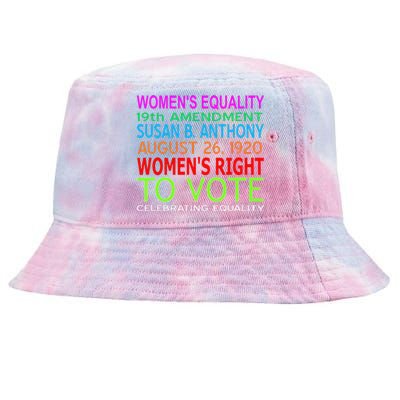 Women's Equality Day Right To Vote Susan B. Anthony Funny Tie-Dyed Bucket Hat