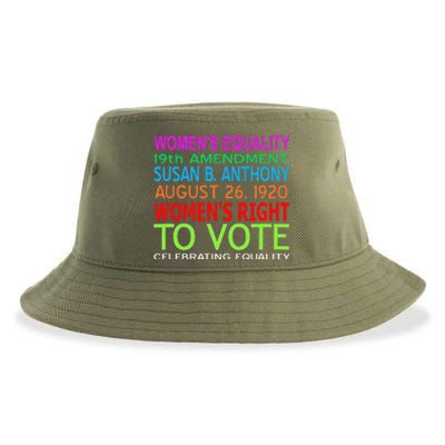 Women's Equality Day Right To Vote Susan B. Anthony Funny Sustainable Bucket Hat