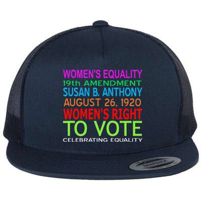 Women's Equality Day Right To Vote Susan B. Anthony Funny Flat Bill Trucker Hat